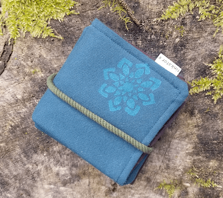 faltbares Sitzkissen Stern Petrol faltbares Sitzkissen mit Oberstoff aus petrolfarbenem Canvas mit Sternaufdruck Unterstoff Oilskin