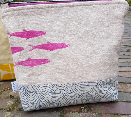 Kulturtasche Heringe pink