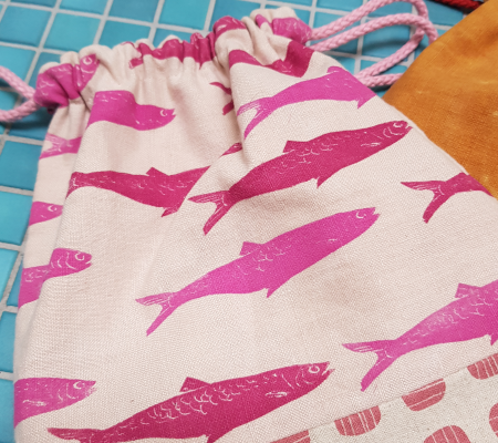 Schwimmbeutel Heringe pink